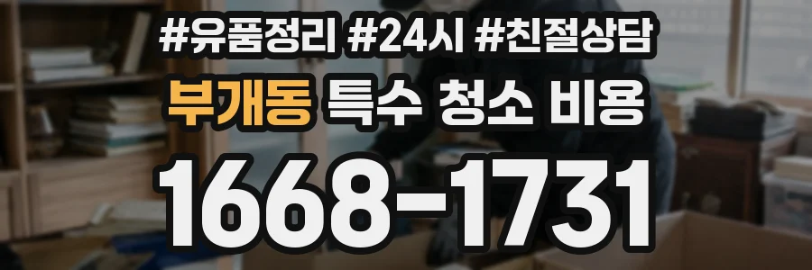 부개동 특수 청소 비용