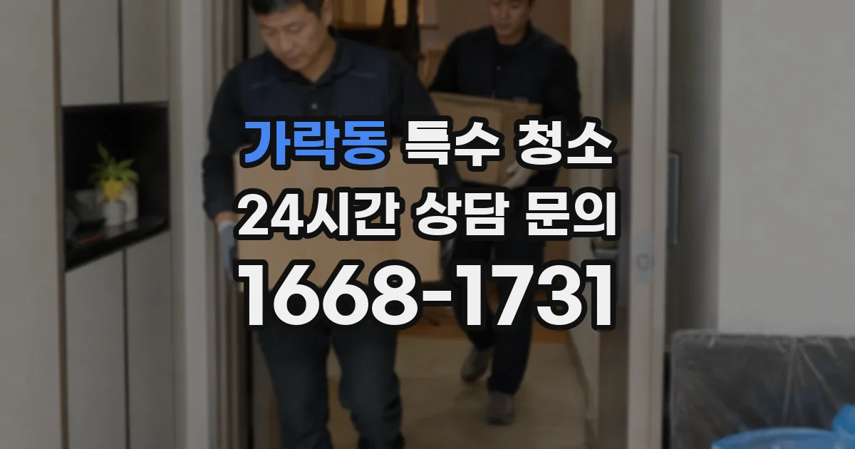 가락동 특수 청소