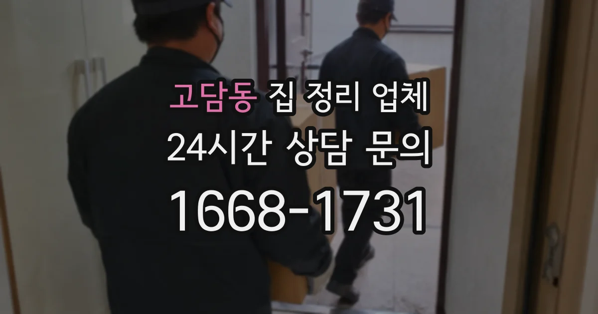 고담동 집 정리 업체