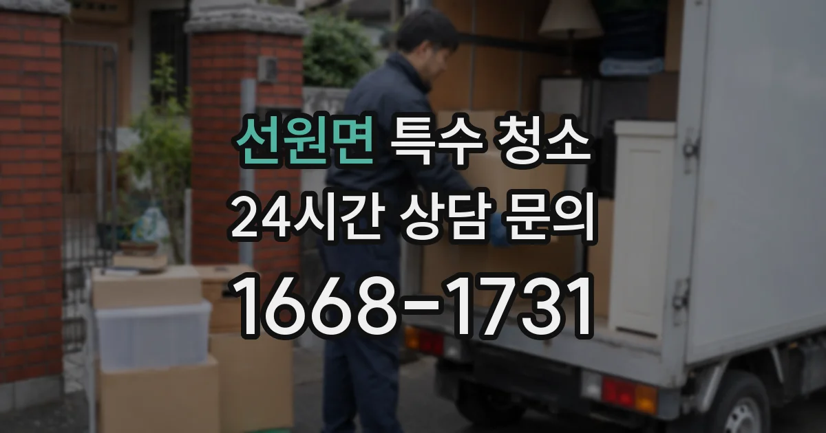 선원면 특수 청소