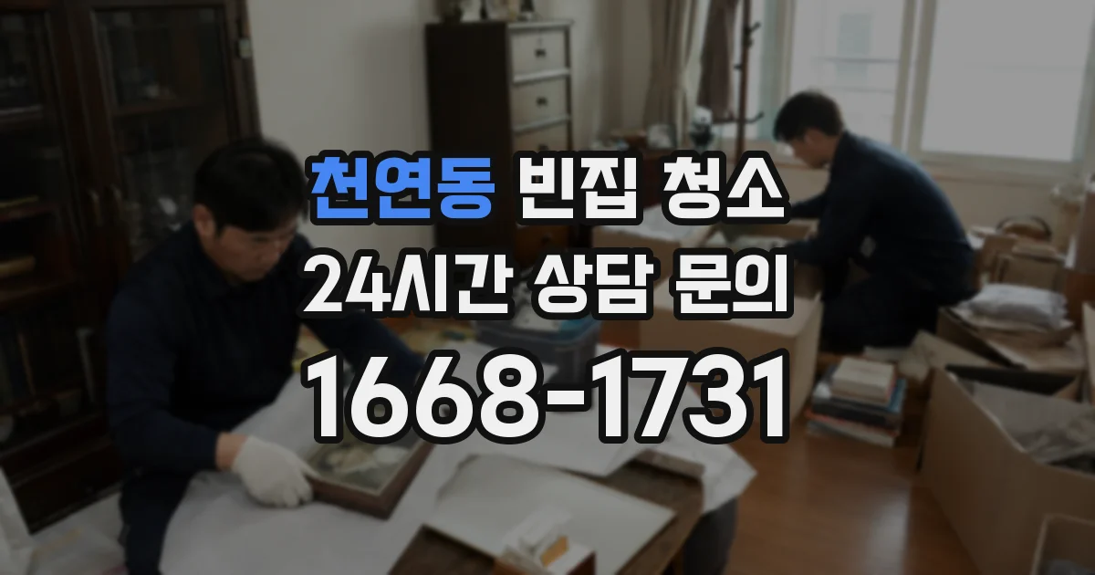 천연동 빈집 청소