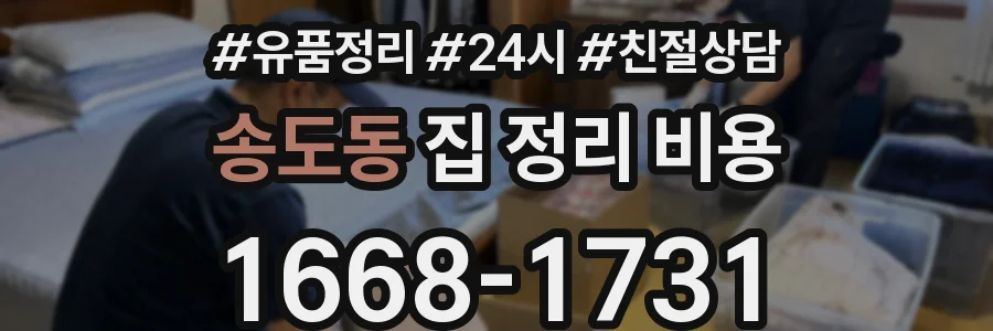 송도동 집 정리 비용