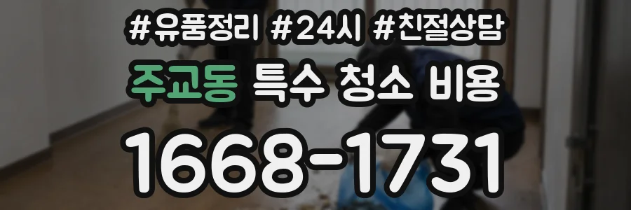 주교동 특수 청소 비용