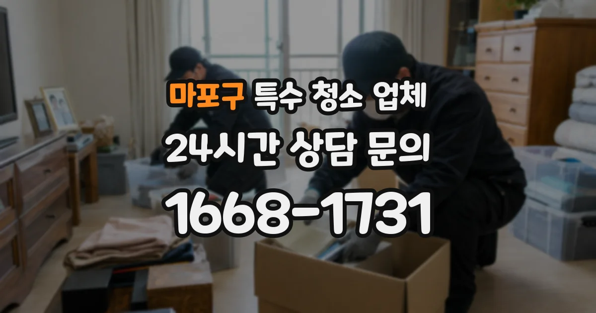 마포구 특수 청소 업체
