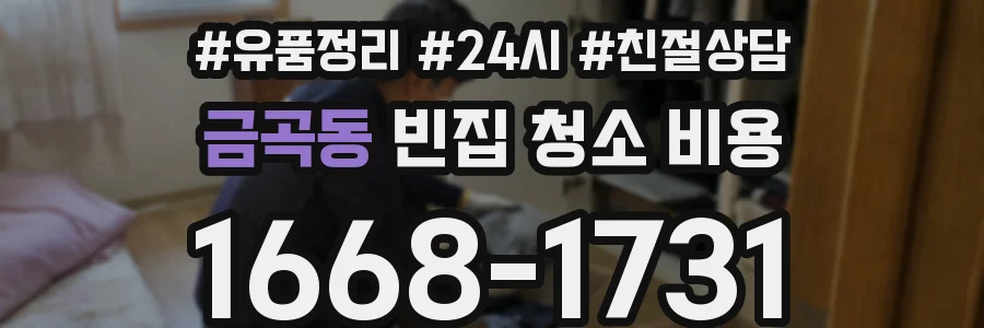 금곡동 빈집 청소 비용