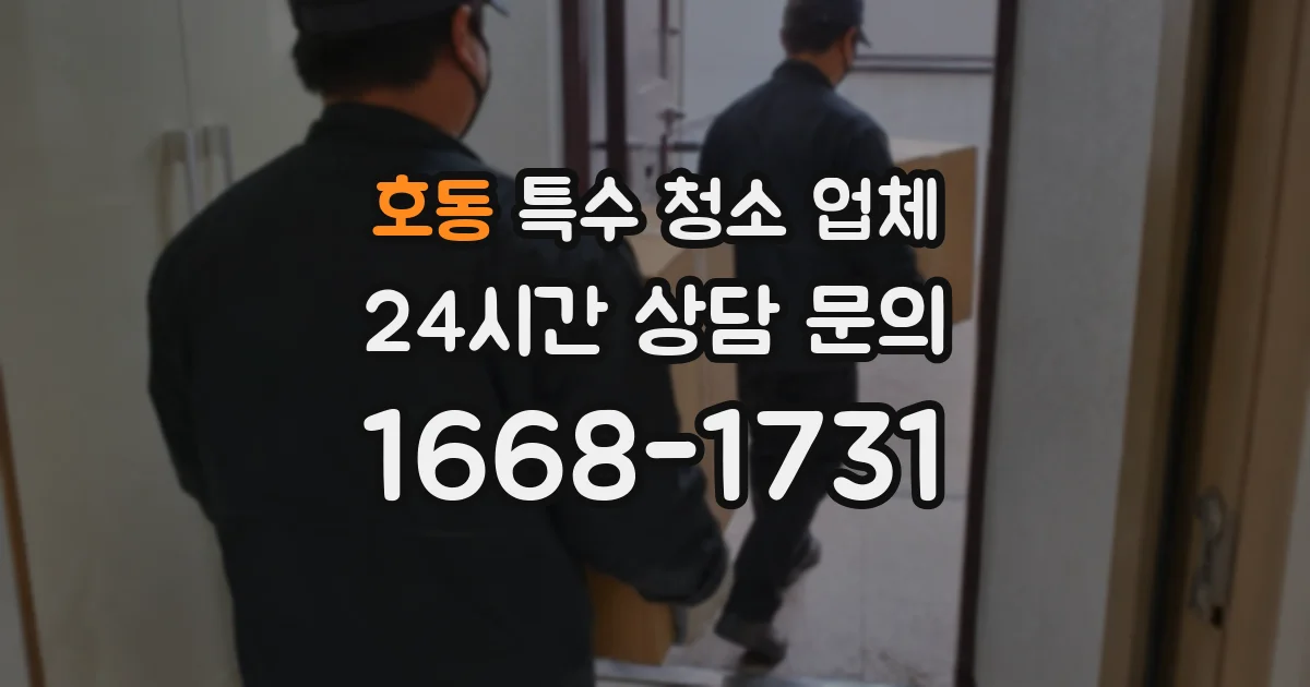 호동 특수 청소 업체