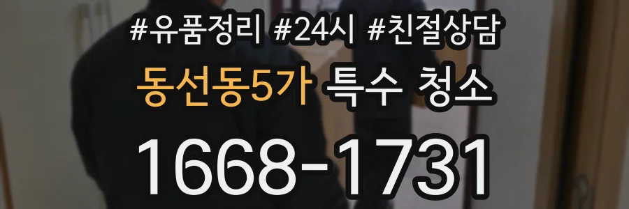 동선동5가 특수 청소