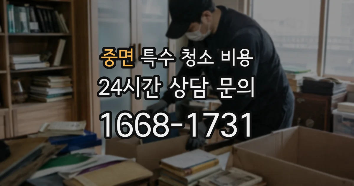 중면 특수 청소 비용