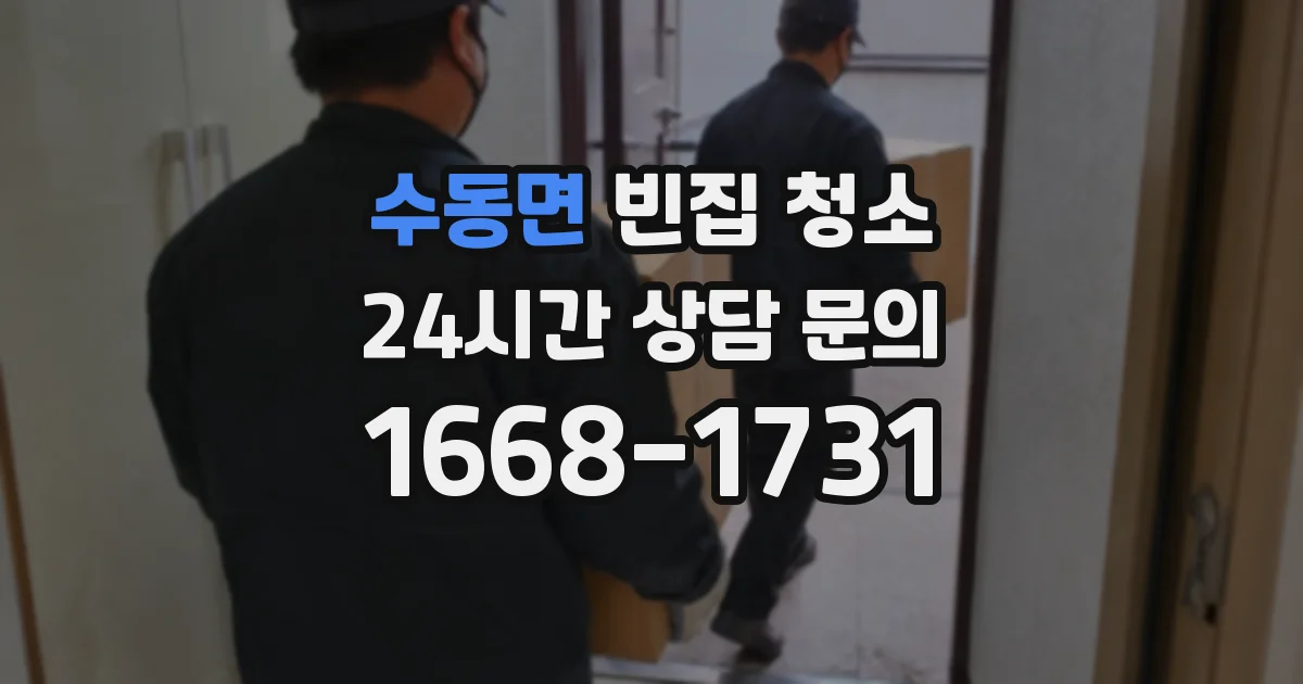 수동면 빈집 청소