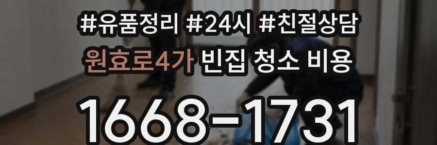 원효로4가 빈집 청소 비용