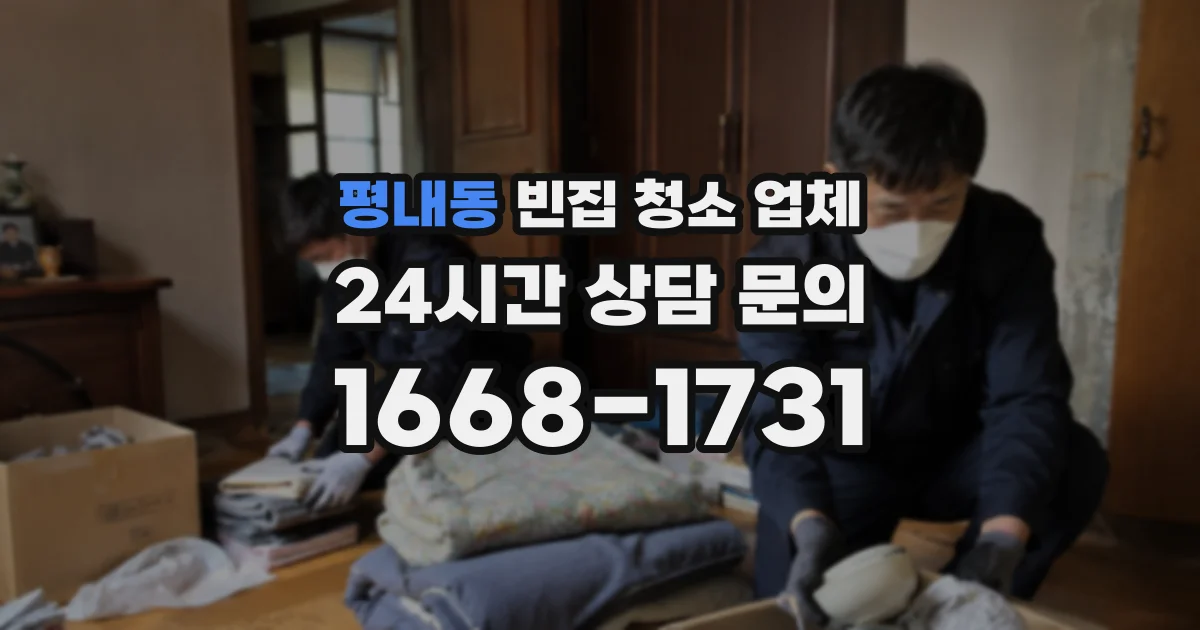 평내동 빈집 청소 업체