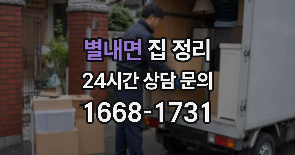 별내면 집 정리