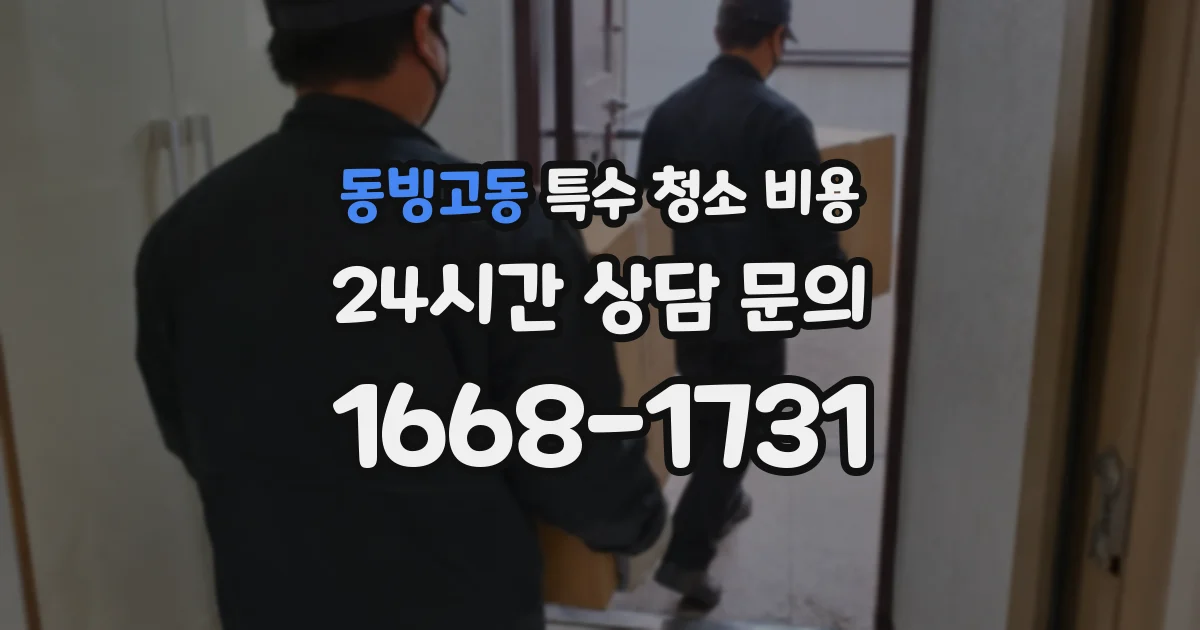 동빙고동 특수 청소 비용