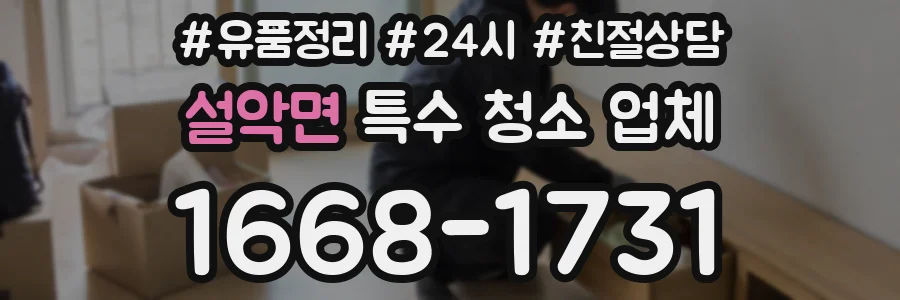 설악면 특수 청소 업체