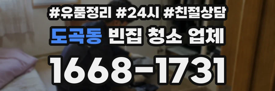 도곡동 빈집 청소 업체