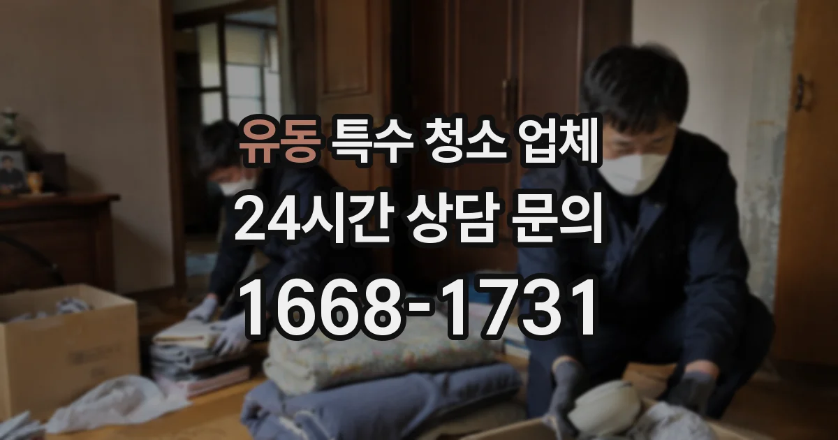 유동 특수 청소 업체