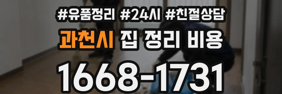과천시 집 정리 비용