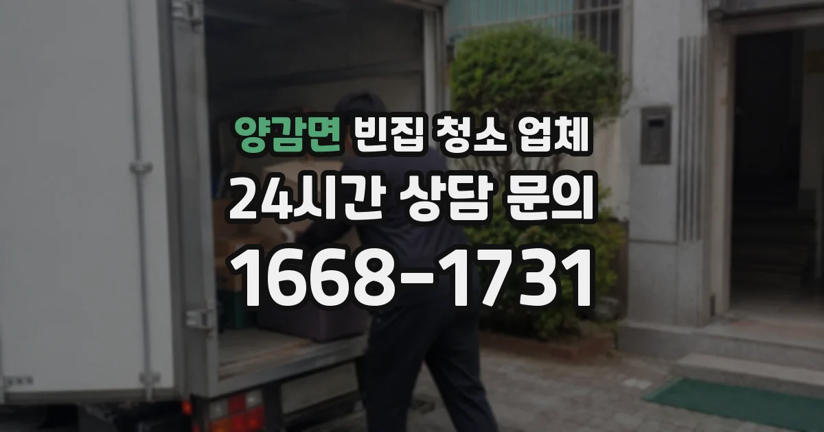 양감면 빈집 청소 업체