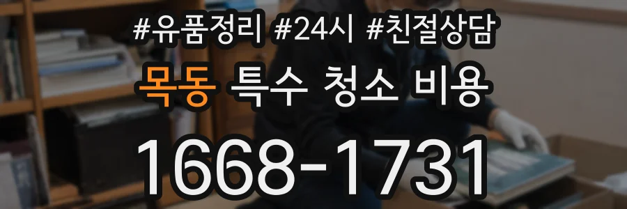 목동 특수 청소 비용