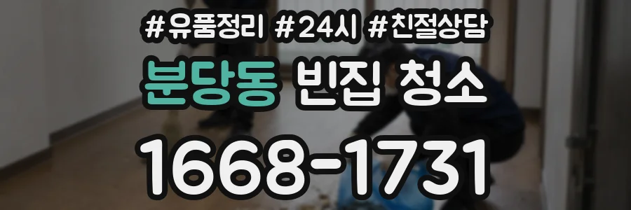 분당동 빈집 청소