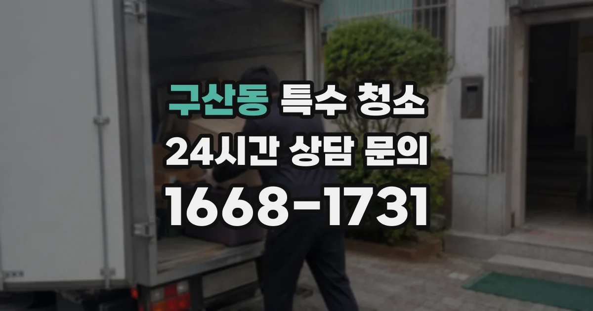 구산동 특수 청소