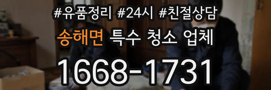 송해면 특수 청소 업체