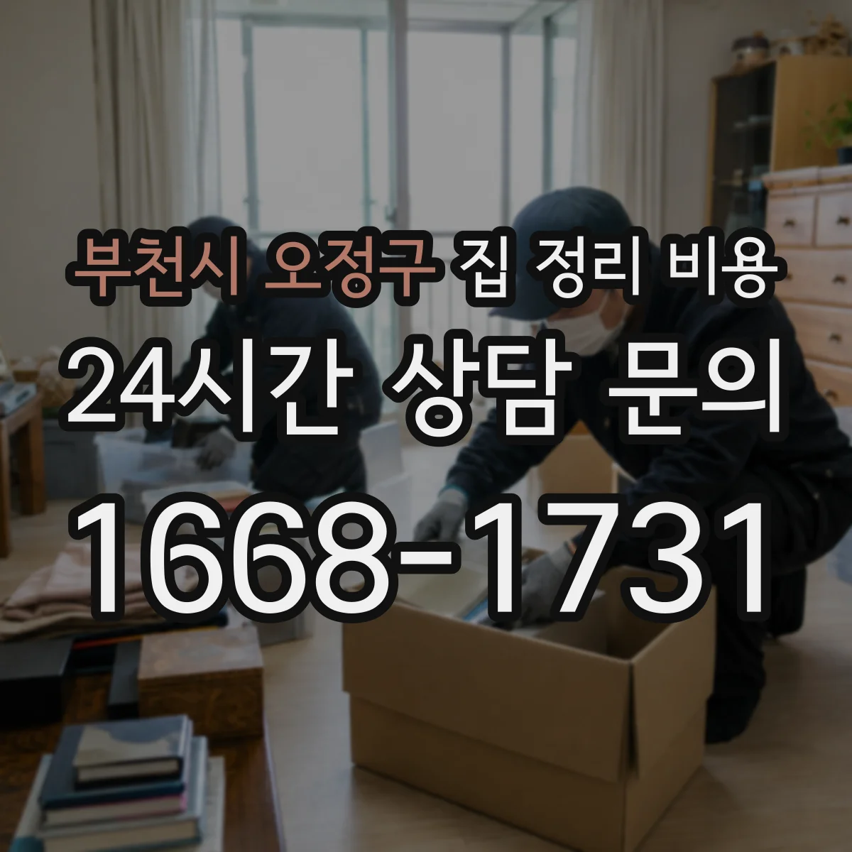 부천시 오정구 집 정리 비용 입주 전 정리 시 박스·포장재 추가 비용