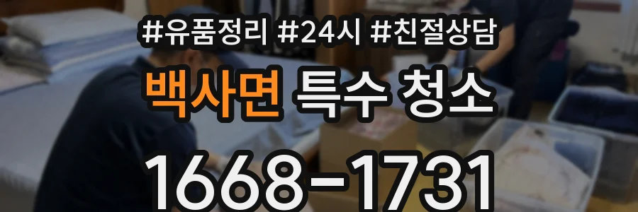 백사면 특수 청소