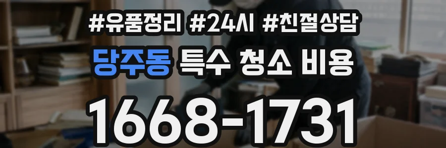 당주동 특수 청소 비용