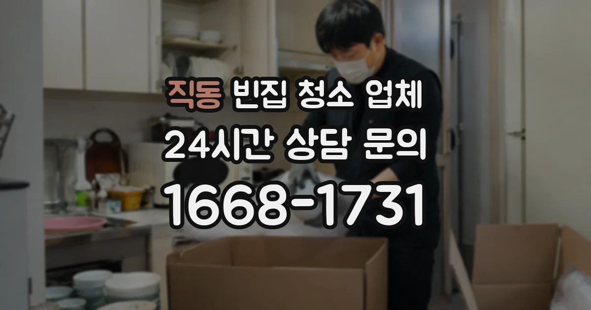 직동 빈집 청소 업체