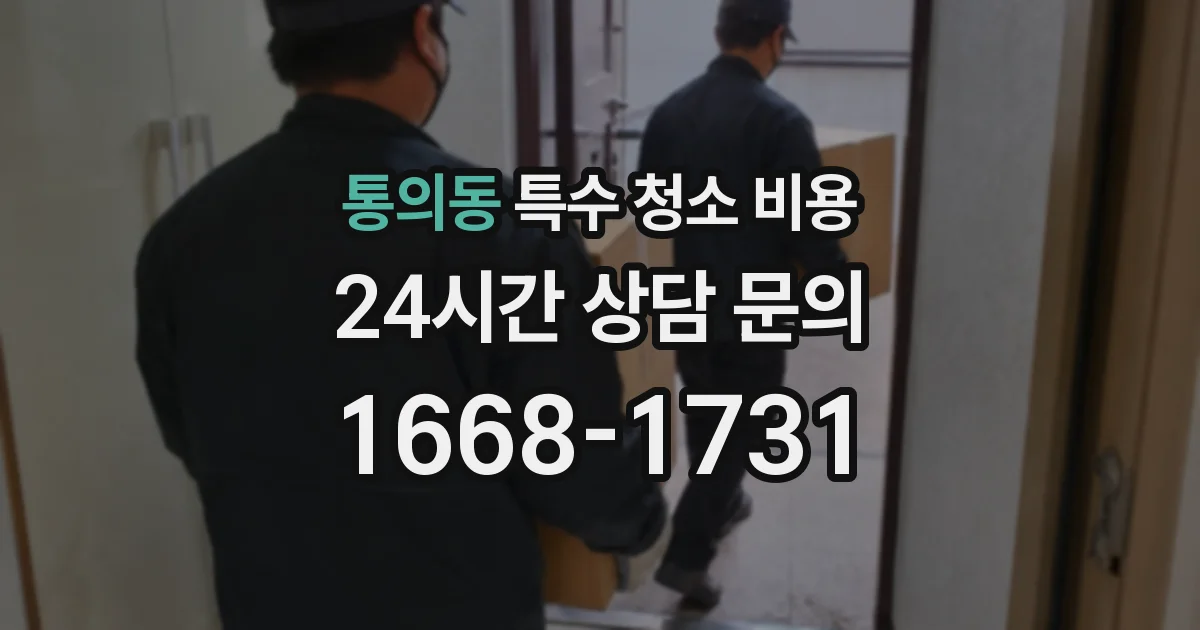 통의동 특수 청소 비용