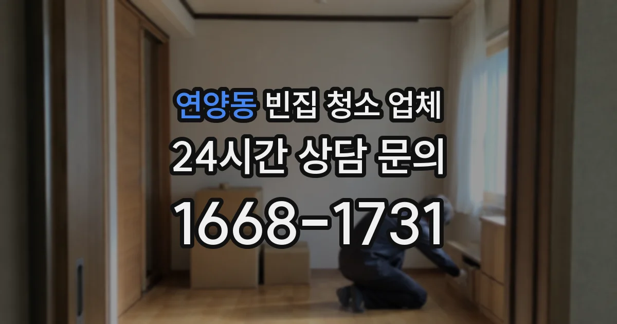 연양동 빈집 청소 업체