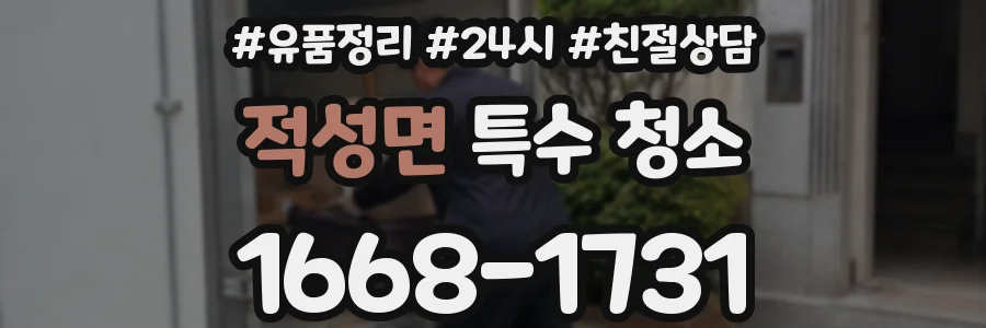 적성면 특수 청소
