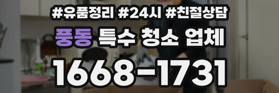 풍동 특수 청소 업체