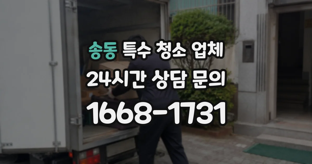 송동 특수 청소 업체