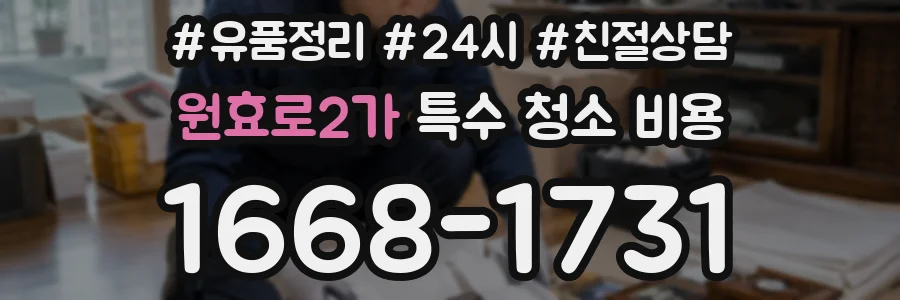 원효로2가 특수 청소 비용