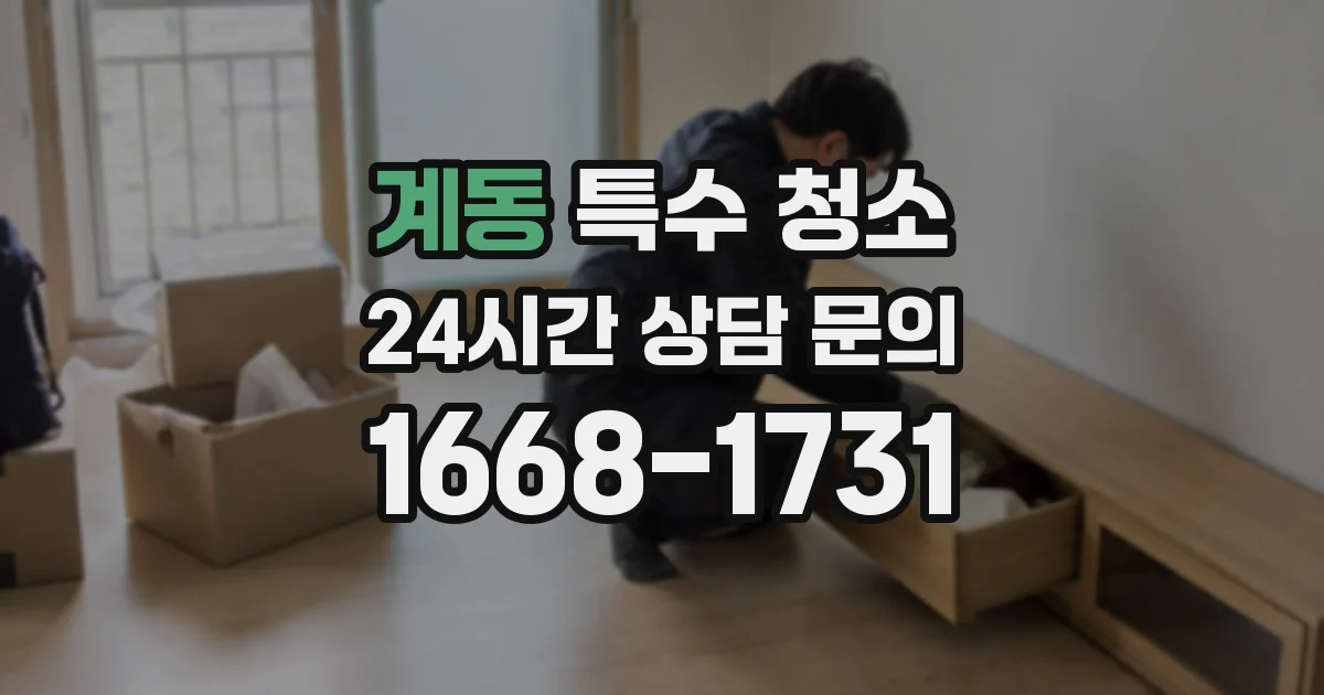 계동 특수 청소