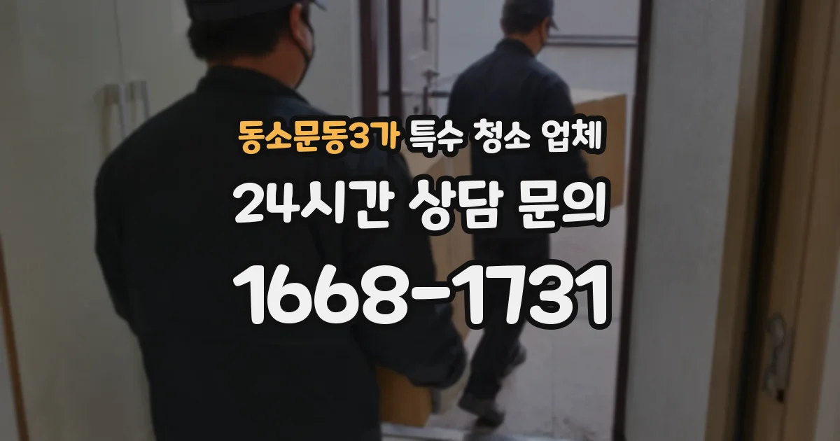 동소문동3가 특수 청소 업체