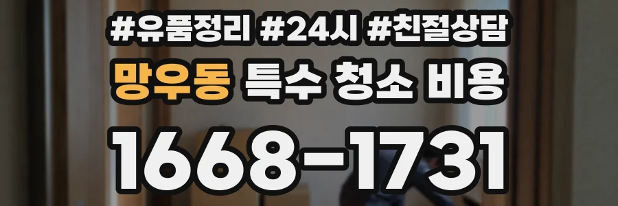 망우동 특수 청소 비용