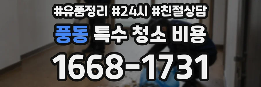 풍동 특수 청소 비용