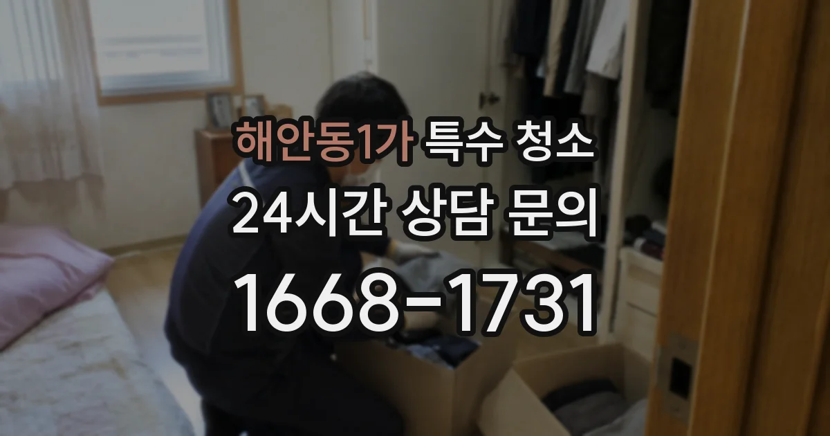 해안동1가 특수 청소