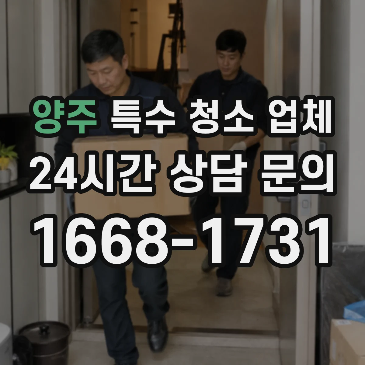 양주 특수 청소 업체 물품적체 정리 전 준비물과 현장 안내