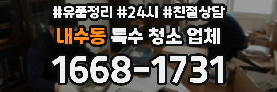 내수동 특수 청소 업체