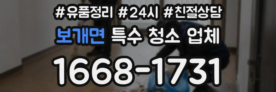 보개면 특수 청소 업체