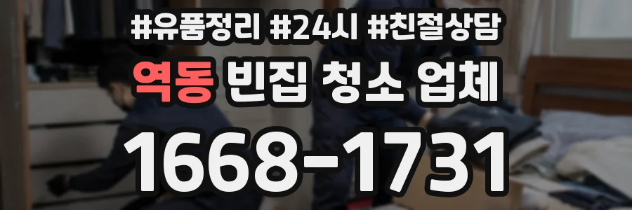 역동 빈집 청소 업체