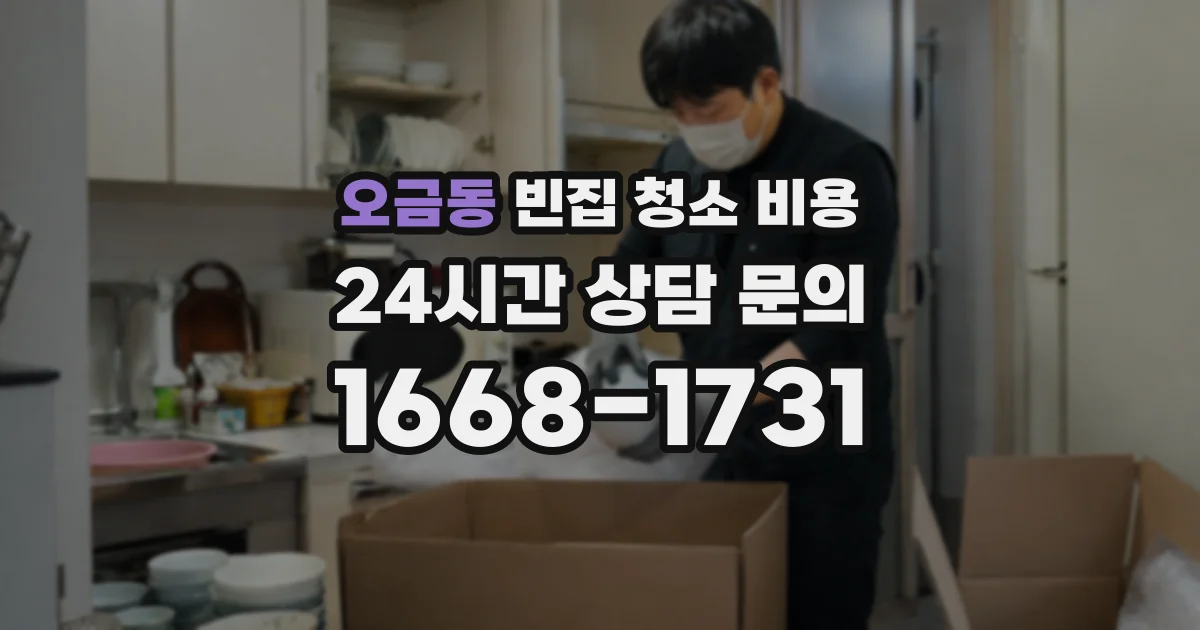 오금동 빈집 청소 비용