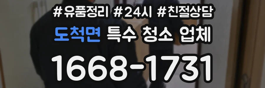 도척면 특수 청소 업체