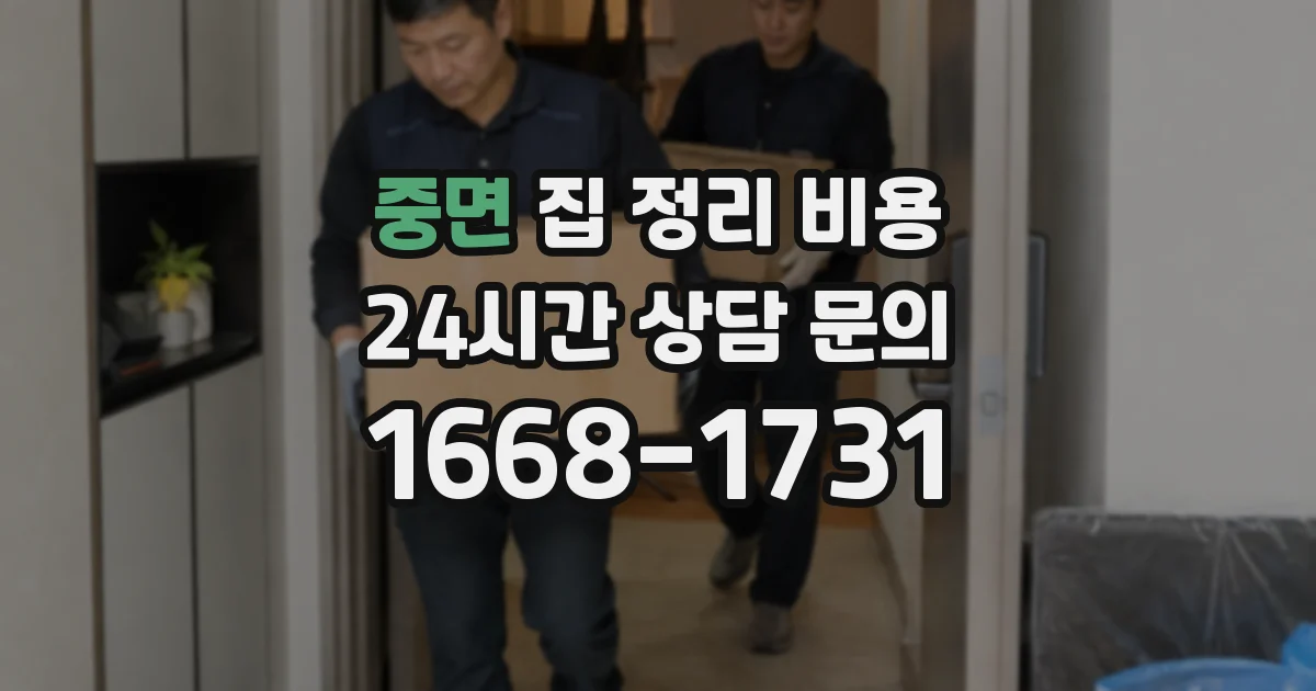 중면 집 정리 비용