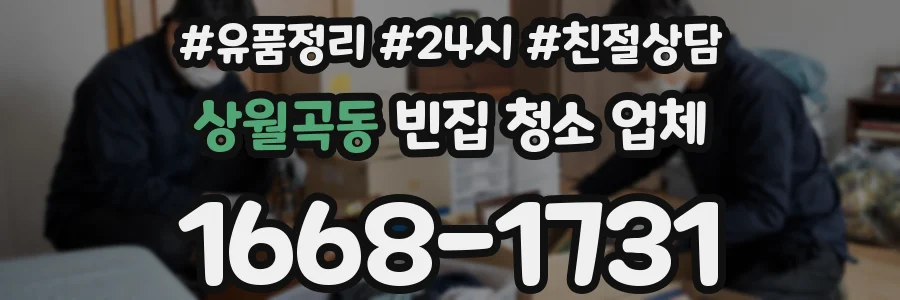 상월곡동 빈집 청소 업체