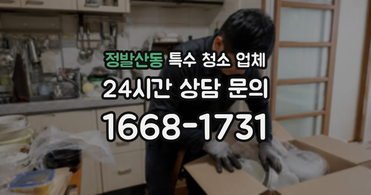 정발산동 특수 청소 업체